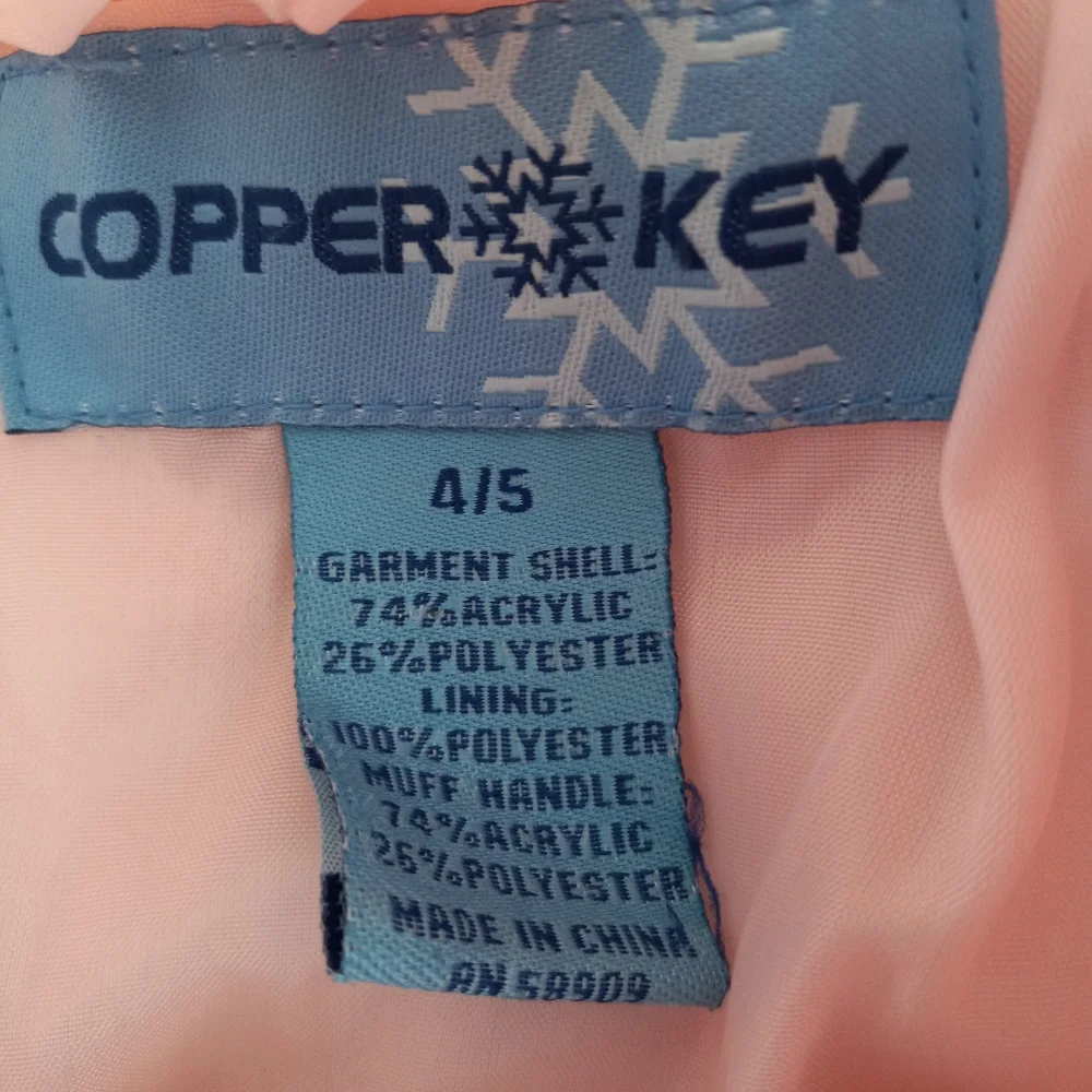Copper Key girls soft furry button up pale pink winter coat